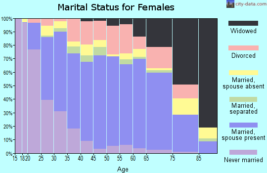 Zip code 77064 marital status for females