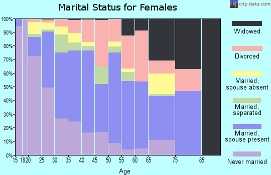 Zip code 77073 marital status for females