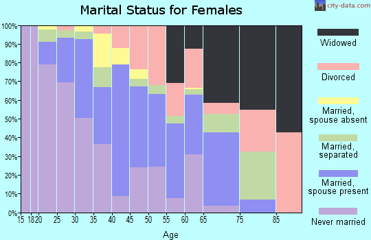 Zip code 77078 marital status for females