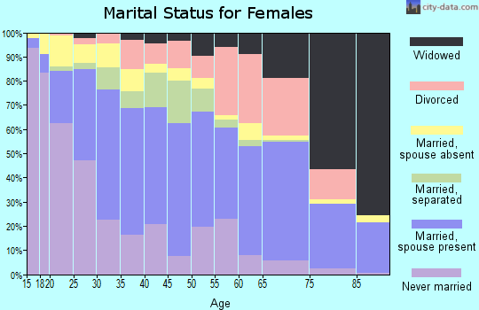 Zip code 77080 marital status for females