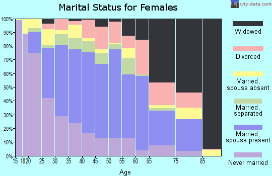 Zip code 77093 marital status for females