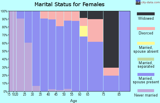 Zip code 77094 marital status for females