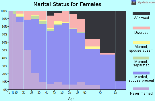 Zip code 77095 marital status for females