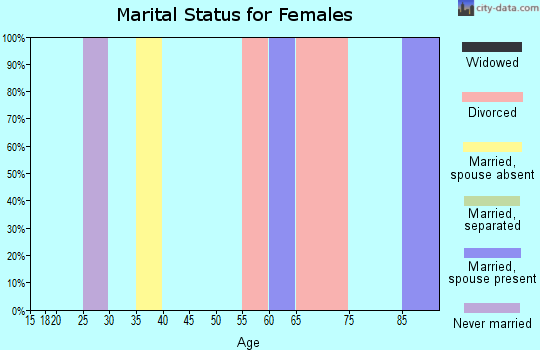 Zip code 77451 marital status for females