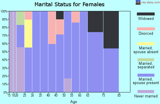 Zip code 77455 marital status for females