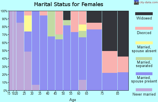 Zip code 77465 marital status for females