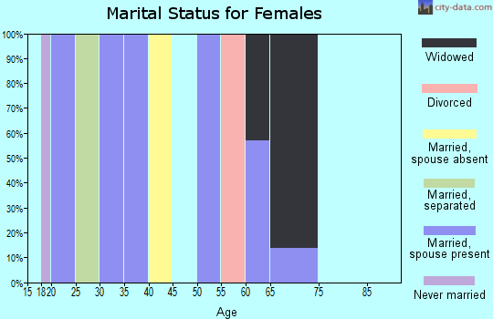 Zip code 77475 marital status for females