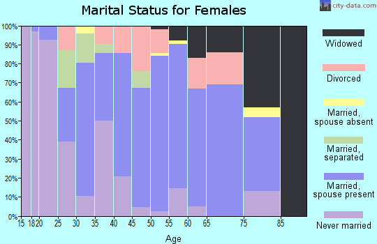 Zip code 77485 marital status for females