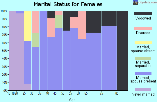 Zip code 77517 marital status for females