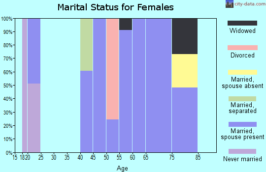 Zip code 77663 marital status for females