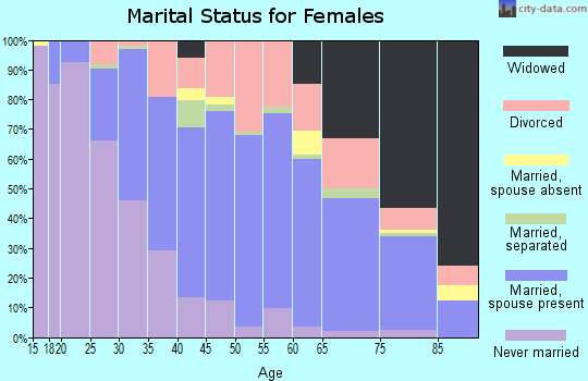 Zip code 77706 marital status for females
