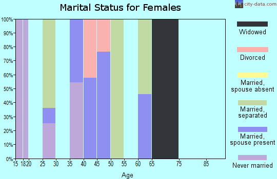 Zip code 77878 marital status for females