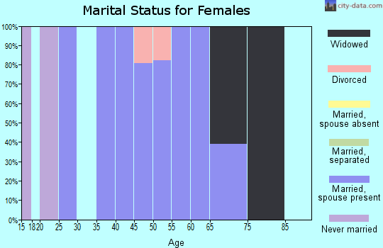 Zip code 78004 marital status for females