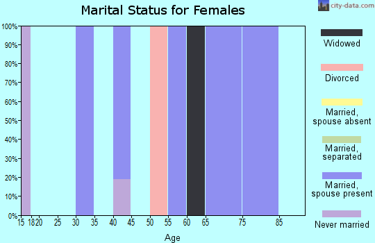 Zip code 78005 marital status for females