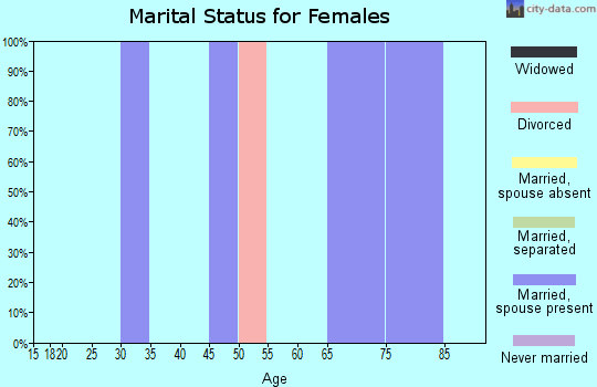 Zip code 78008 marital status for females