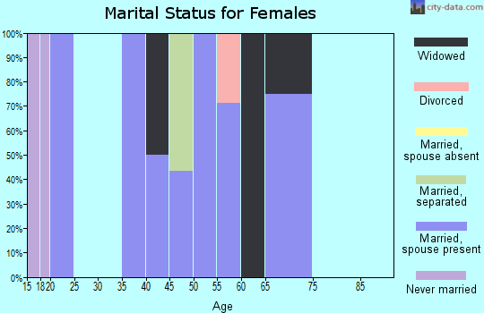 Zip code 78050 marital status for females