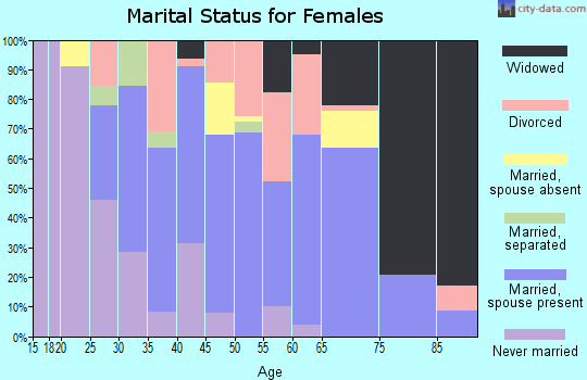 Zip code 78069 marital status for females