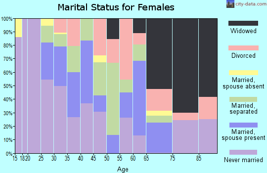 Zip code 78203 marital status for females