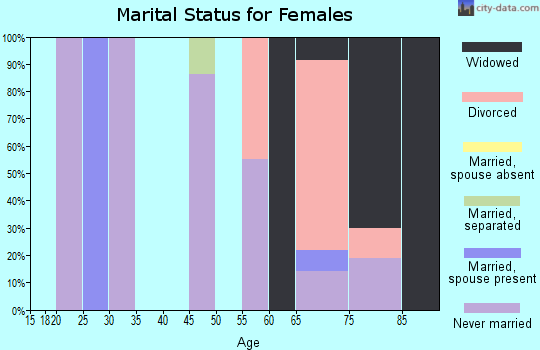 Zip code 78205 marital status for females