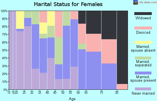 Zip code 78208 marital status for females