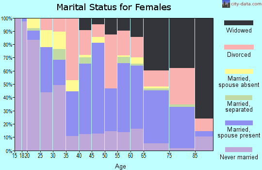 Zip code 78225 marital status for females