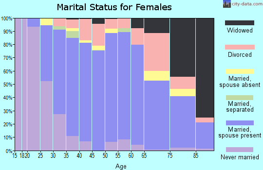 Zip code 78258 marital status for females
