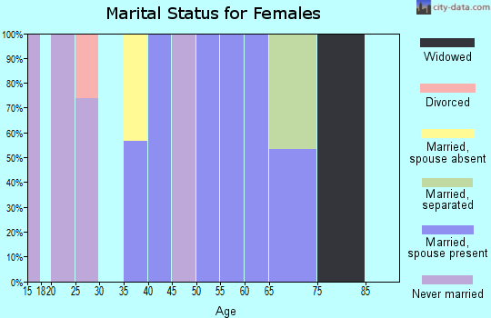 Zip code 78549 marital status for females