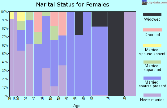 Zip code 78579 marital status for females