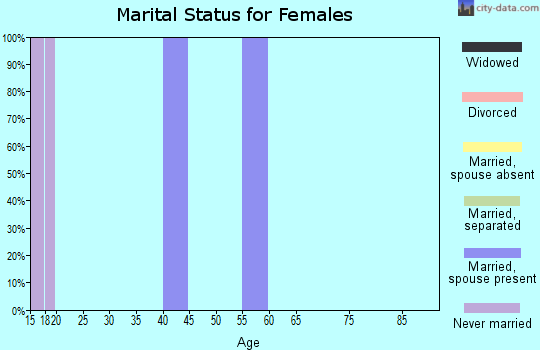 Zip code 78608 marital status for females
