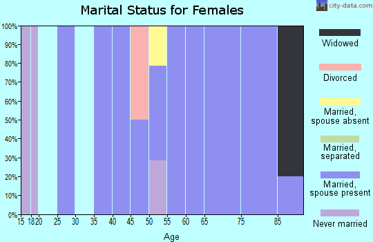 Zip code 78618 marital status for females