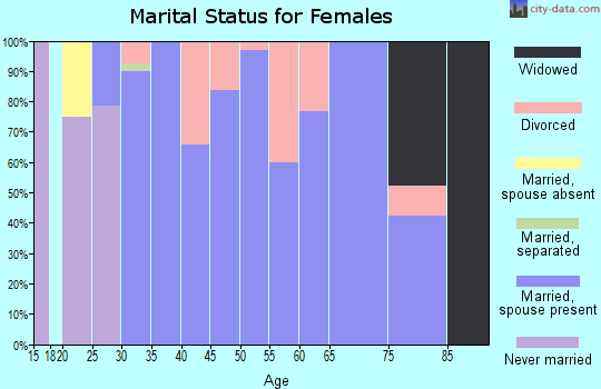 Zip code 78619 marital status for females