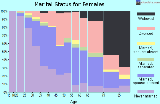 Zip code 78704 marital status for females