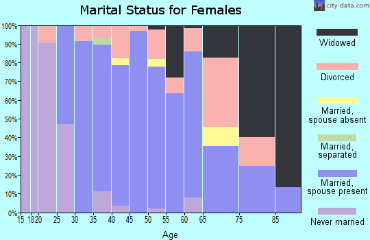 Zip code 78733 marital status for females