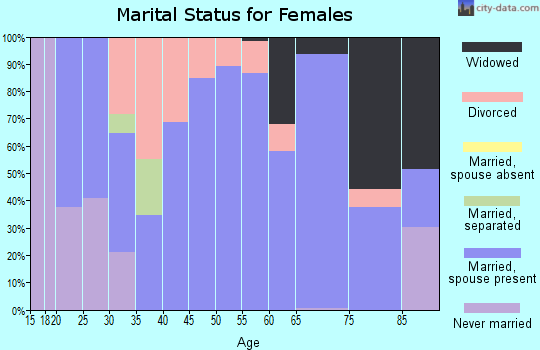 Zip code 78940 marital status for females