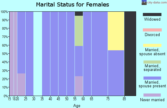 Zip code 78948 marital status for females