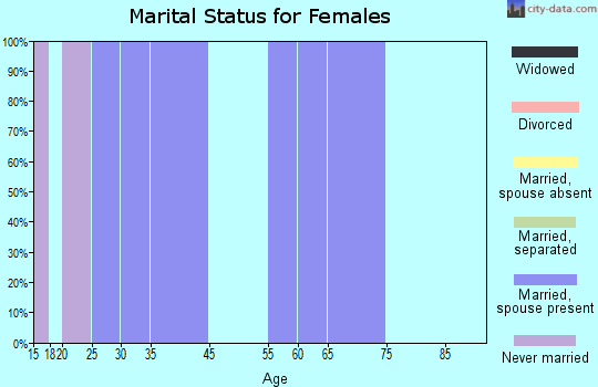 Zip code 79002 marital status for females