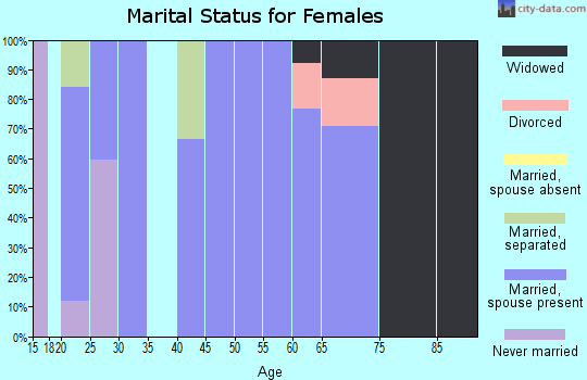 Zip code 79018 marital status for females