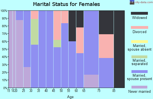 Zip code 79024 marital status for females