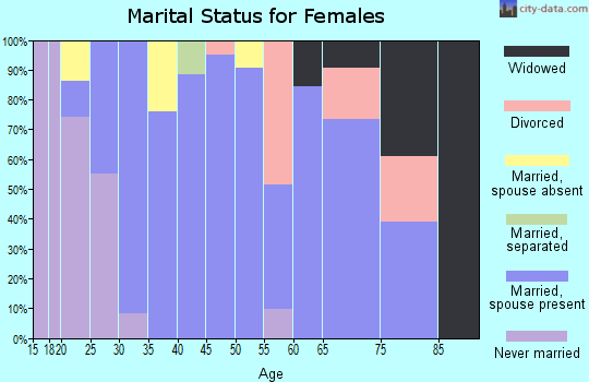 Zip code 79042 marital status for females