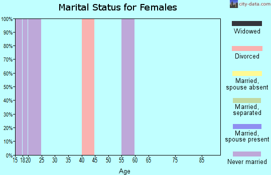 Zip code 79406 marital status for females