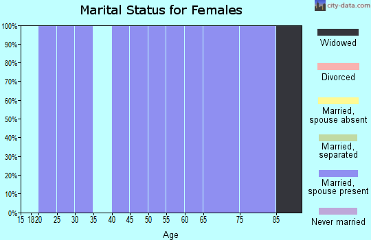 Zip code 79518 marital status for females