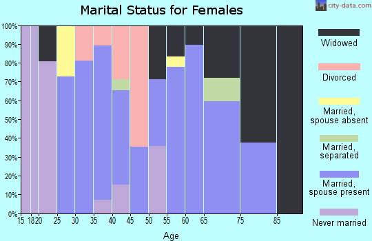 Zip code 79543 marital status for females