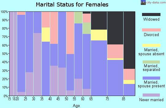 Zip code 79553 marital status for females
