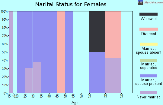 Zip code 79777 marital status for females