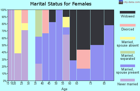 Zip code 79851 marital status for females