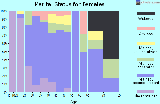 Zip code 79853 marital status for females