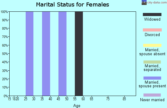 Zip code 80024 marital status for females