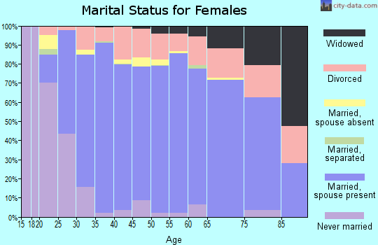Zip code 80138 marital status for females