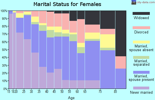 Zip code 80239 marital status for females