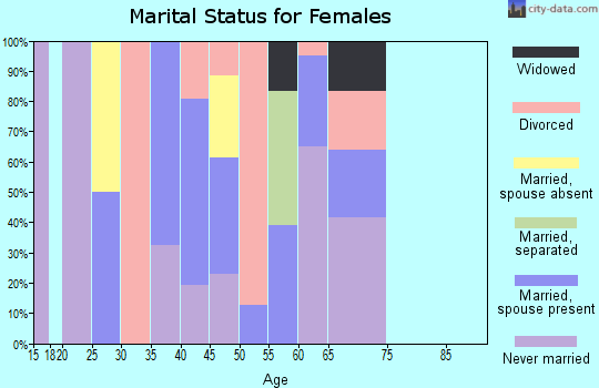 Zip code 80427 marital status for females